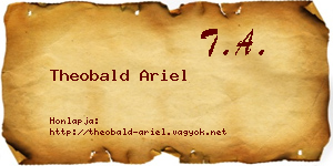 Theobald Ariel névjegykártya